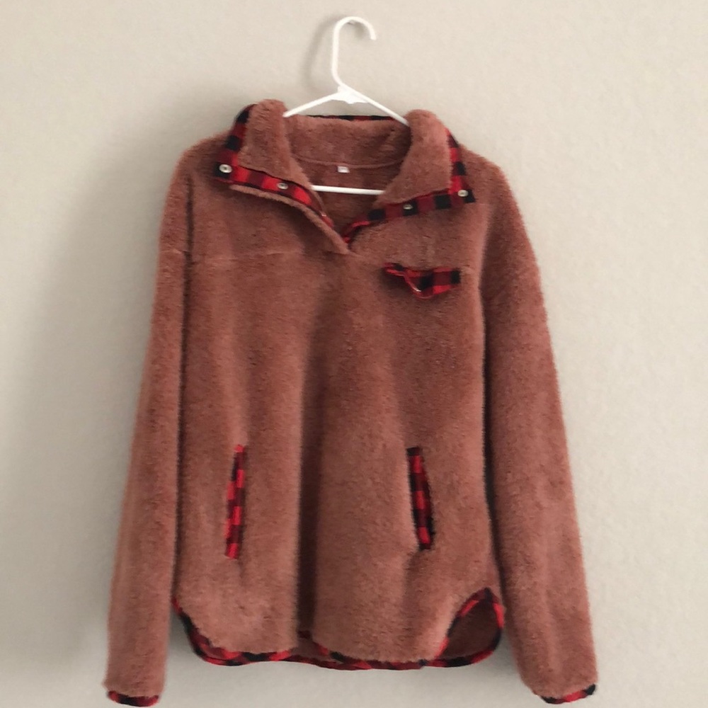 Sherpa fleece pullover